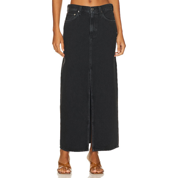 Agolde Black Maxi Skirt - Picture 1 of 4